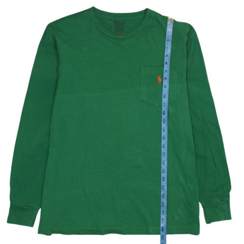 Polo Ralph Lauren Men's Green Long Sleeve Cotton T-Shirt M