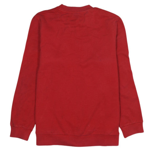 Fila Mens Red Crew Neck Pullover Sweatshirt Size L
