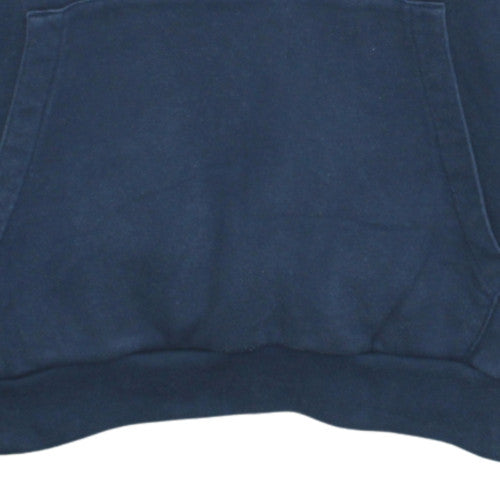 Emporio Armani EA7 Men Blue Pullover Hoodie Medium Hooded Fleece