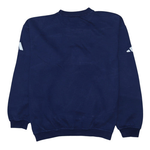 Adidas Men's Blue Crew Neck Sweatshirt Large Logo Classic Fit