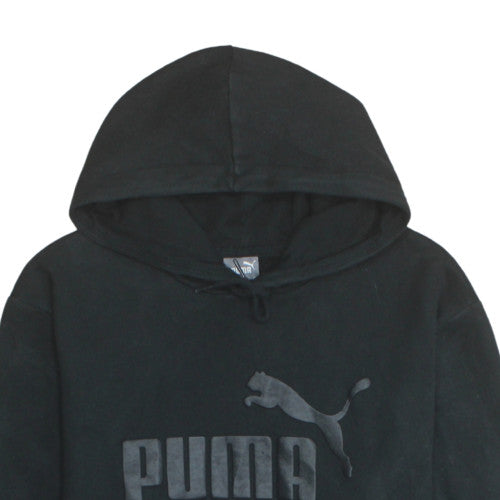 Puma Mens Black Pullover Hoodie L Graphic Logo Sportswear