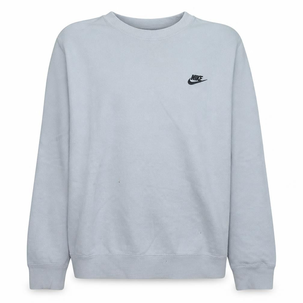Nike Men's White L Crew Neck Pullover Sweatshirt Classic Sports Style