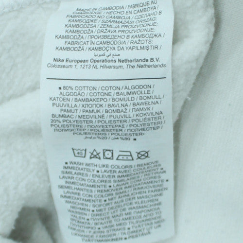 Nike Men's White L Crew Neck Pullover Sweatshirt Classic Sports Style