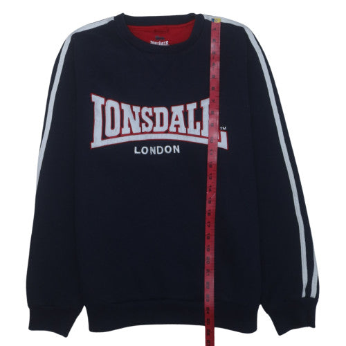 Lonsdale Men’s Blue Small Pullover Sweatshirt Crew Neck Logo