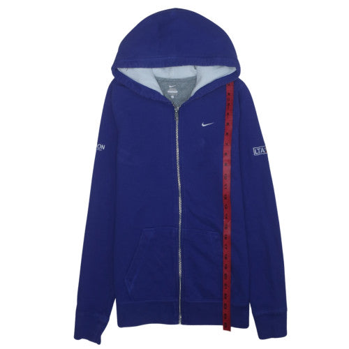 Nike Women’s Blue Full Zip Hoodie Size L 100% Cotton Casual