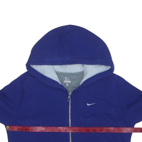 Nike Women’s Blue Full Zip Hoodie Size L 100% Cotton Casual
