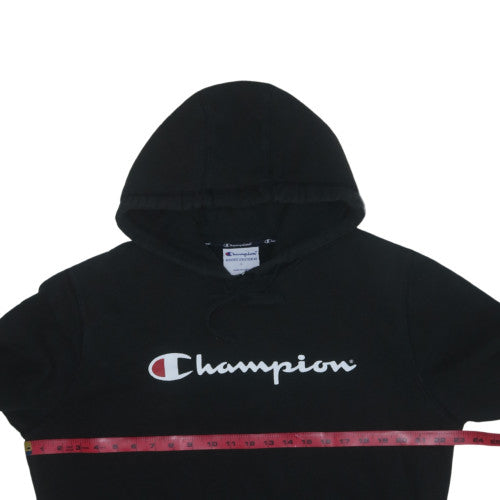 Champion Men’s Black Pullover Hoodie L Logo Fleece Sweatshirt