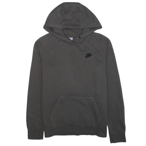 Nike Men’s Grey Pullover Hoodie Size M Fleece Logo Sweatshirt