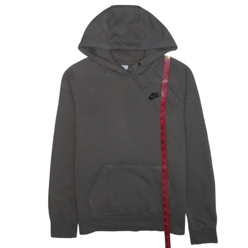 Nike Men’s Grey Pullover Hoodie M Fleece Regular Fit Logo Sportswear