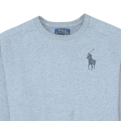 Ralph Lauren Women’s Grey Cotton Blend Sweatshirt XL Logo Crew Neck