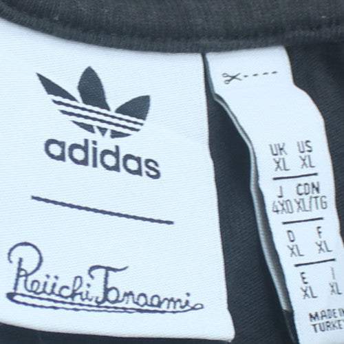 adidas Men’s Black XL Cotton Crew Neck Short Sleeve T-Shirt