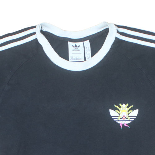 adidas Men’s Black XL Cotton Crew Neck Short Sleeve T-Shirt