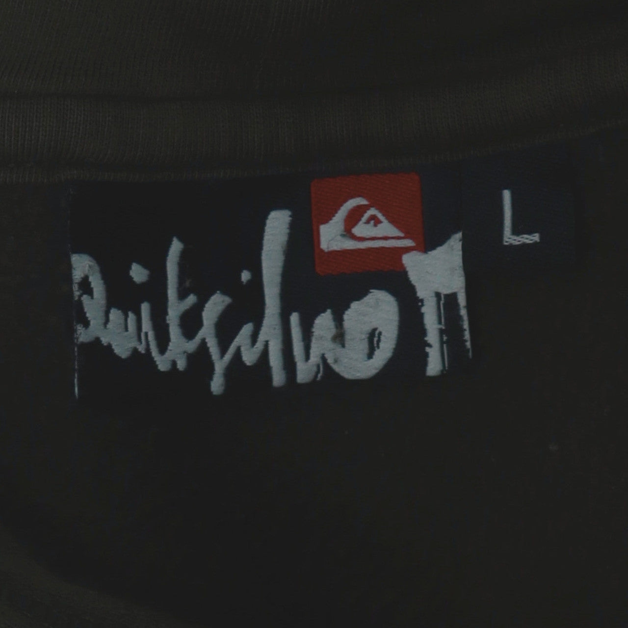 Quiksilver Mens Green Pullover Hoodie L Logo Graphic Sweatshirt