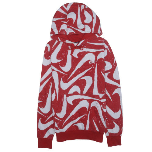 Nike Men's XS Red Pullover Graphic Hoodie Fleece Sweatshirt