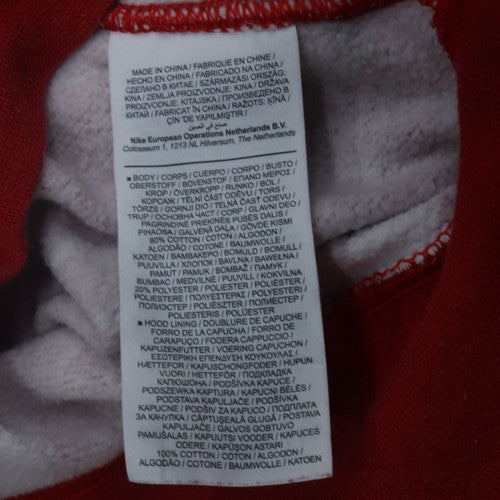 Nike Men's XS Red Pullover Graphic Hoodie Fleece Sweatshirt
