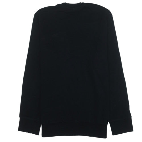 Napapijri Mens Black Logo Crew Neck Sweatshirt Size L