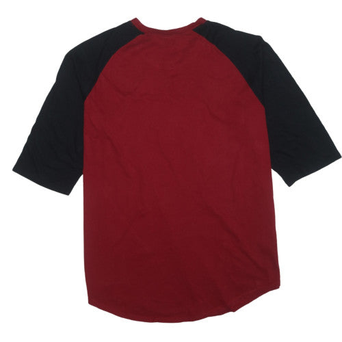 Jordan Men's Red & Black 3/4 Sleeve Crew Neck T-Shirt Size 2XL