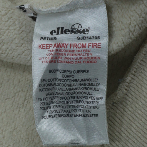 Ellesse Women's Beige Crew Neck Tennis Club Sweatshirt UK 8