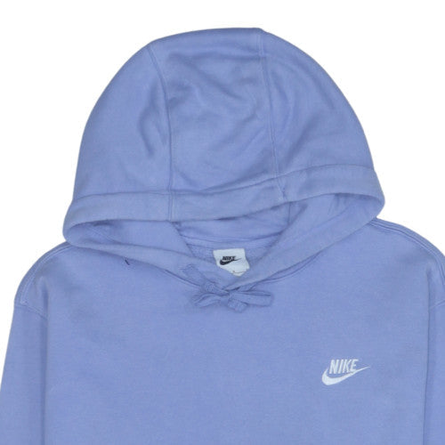 Nike Women Purple Pullover Hoodie L Cotton Blend Casual Sweatshirt
