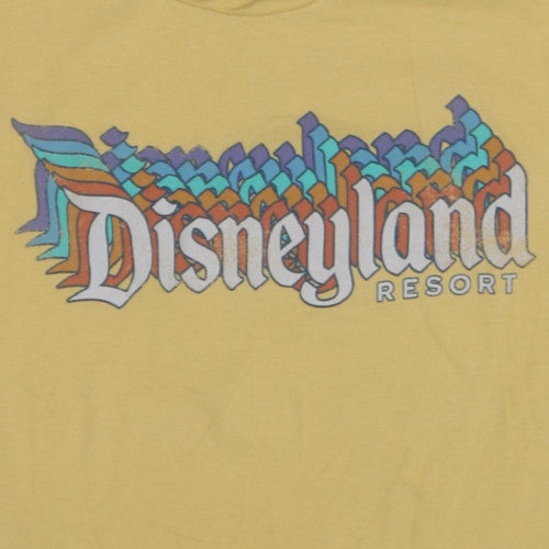 Disney Men’s Yellow Disneyland Resort Graphic T-Shirt XL Cotton