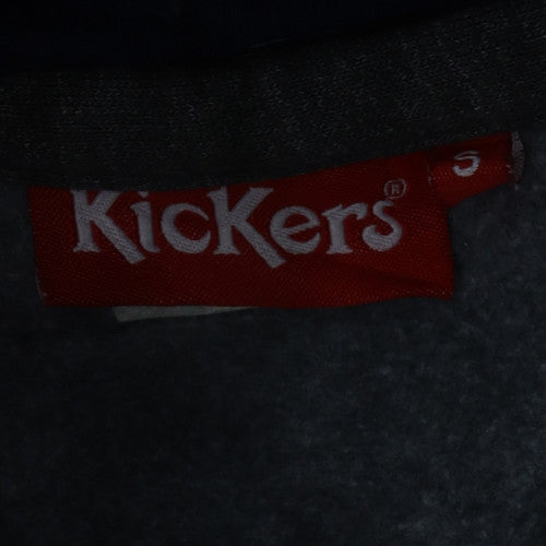 Kickers Men's Grey Pullover Hoodie S Logo Graphic Print