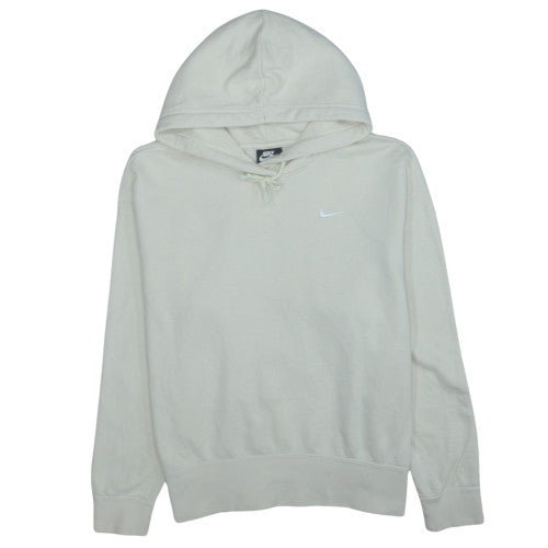 Nike Men Beige Pullover Hoodie Medium Fleece Long Sleeve Regular Fit
