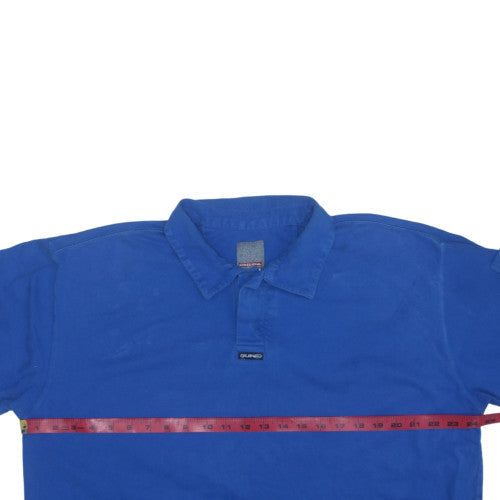 Quiksilver Men’s Blue XL Cotton Short Sleeve Polo Shirt