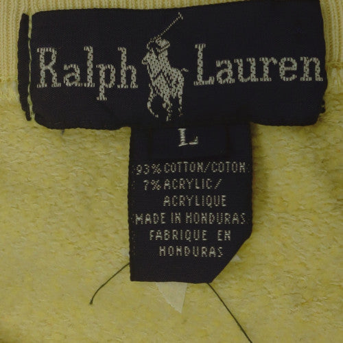 Ralph Lauren Men’s Beige Cotton Pullover Sweatshirt L Crew Neck