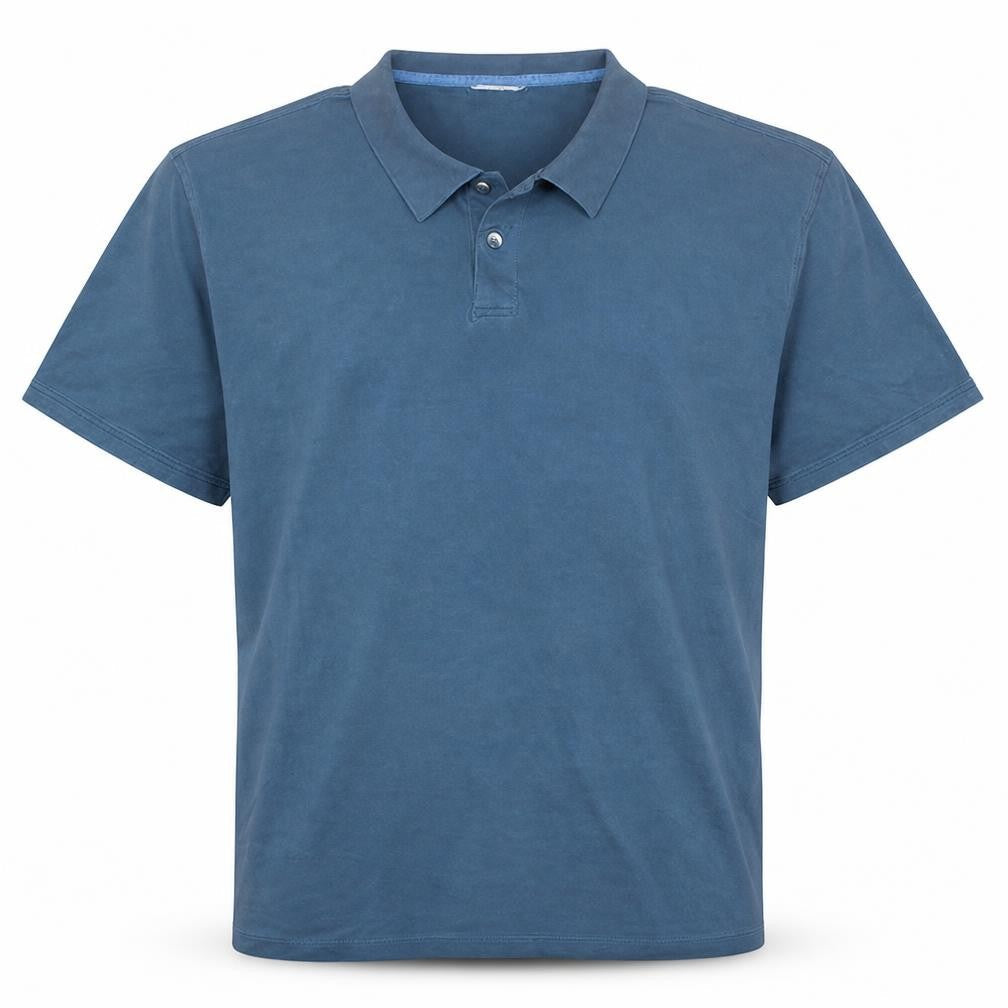 Calvin Klein Men's Blue Cotton Short Sleeve Polo XXL