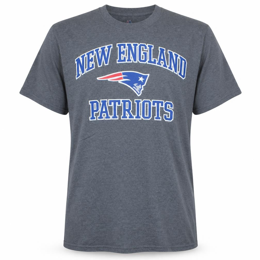 Majestic Men's Grey New England Patriots XL Graphic T-Shirt