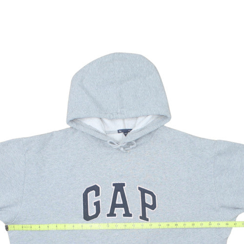 GAP Mens Grey XL Pullover Hoodie Logo Sweatshirt Cotton Blend