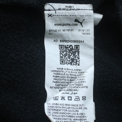 Puma Men's Black Pullover Hoodie 2XL Regular Fit Sports Fleece