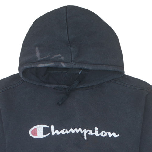 Champion Men's Black Pullover Hoodie L Embroidered Logo Sportswear