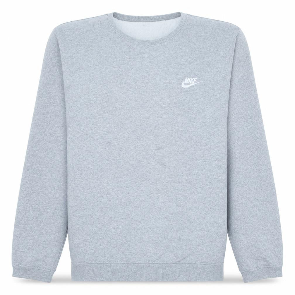 Nike Men's Grey Logo Crew Neck Sweatshirt Size M