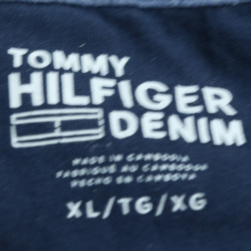 Tommy Hilfiger Men's Blue XL Denim Logo Short Sleeve T-Shirt