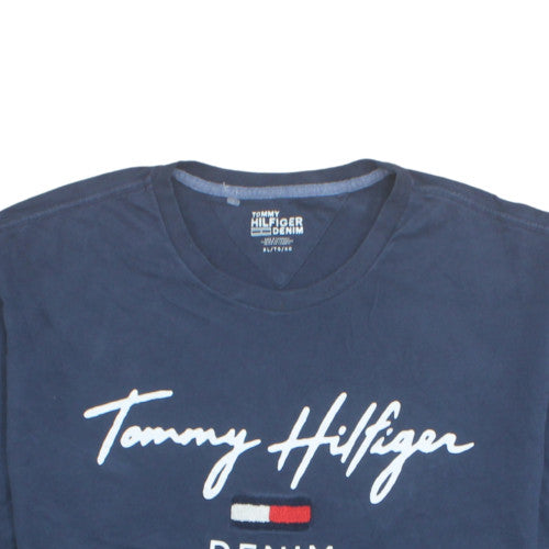 Tommy Hilfiger Men's Blue XL Denim Logo Short Sleeve T-Shirt