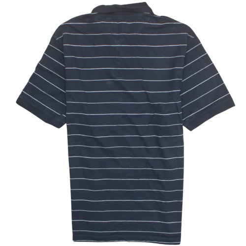 Chaps Men's Navy Blue Striped Cotton Polo Shirt XXL Classic Fit