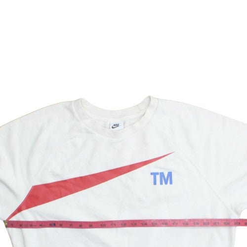 Nike Men's White Graphic Logo Pullover Sweatshirt M