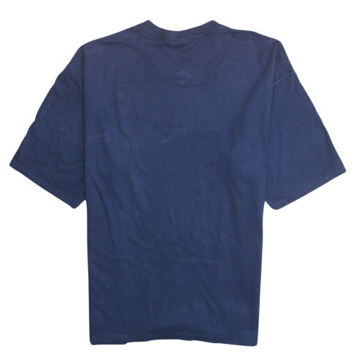 Russell Athletic Mens Blue XL V-Neck Cotton T-Shirt