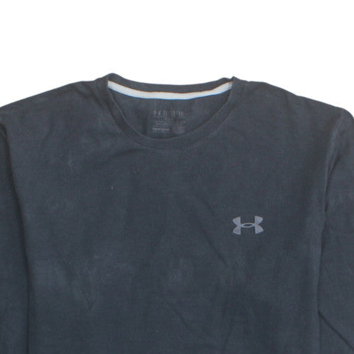 Under Armour Men's Black Long Sleeve Crew Neck Regular Fit T-Shirt XL