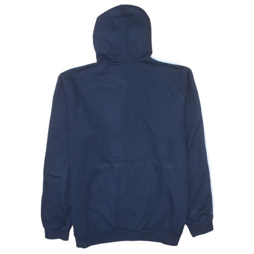 Adidas Mens Blue Pullover Hoodie L Sports Fleece Sweatshirt