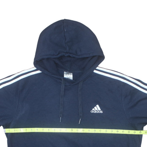 Adidas Mens Blue Pullover Hoodie L Sports Fleece Sweatshirt