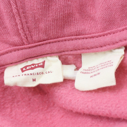 Levi's Womens Pink Full Zip Hoodie Size M Cotton Blend Casual