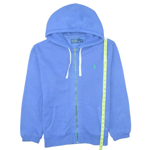 Ralph Lauren Men's Blue Full Zip Hoodie Size M Fleece Cotton Blend