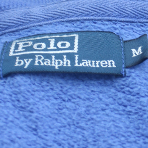 Ralph Lauren Men's Blue Full Zip Hoodie Size M Fleece Cotton Blend
