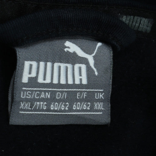 Puma Men’s Black 2XL Full Zip Hoodie with Logo Print