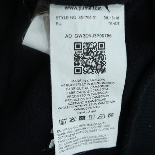 Puma Men’s Black 2XL Full Zip Hoodie with Logo Print