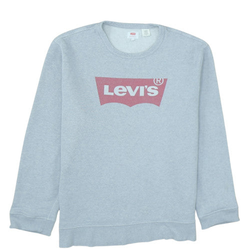 Levi's Men's Grey Crew Neck Logo Sweatshirt Size L
