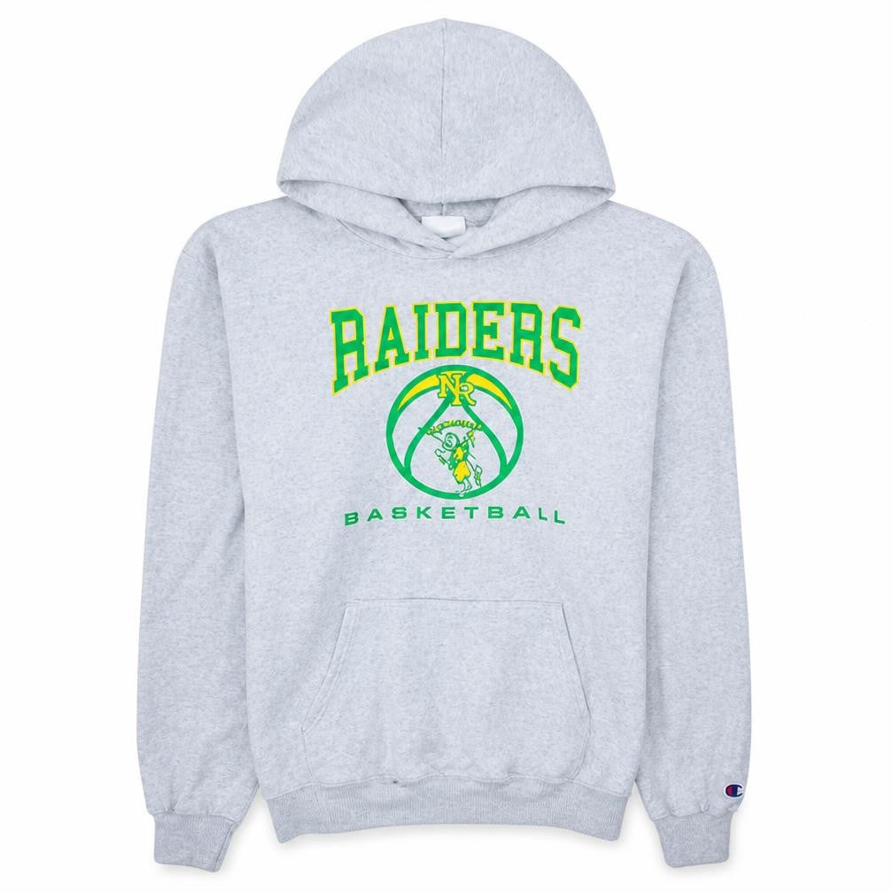 Champion Men's Grey Raiders Basketball Pullover Hoodie L