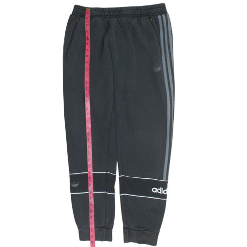 Adidas Mens Black Jogger Sweatpants L Fleece Tapered Track Trousers